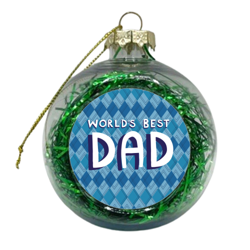 World's best dad - xmas bauble by sarah morley