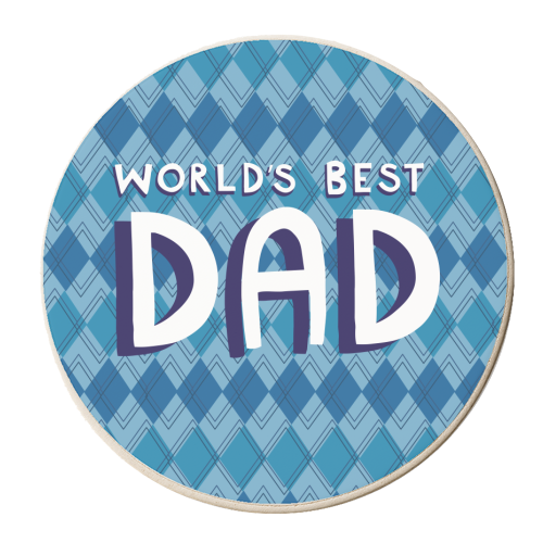 World's best dad - personalised beer coaster by sarah morley