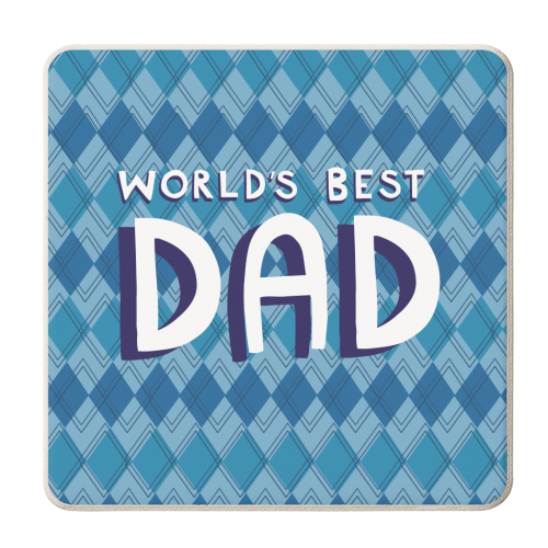 World's best dad - personalised beer coaster by sarah morley