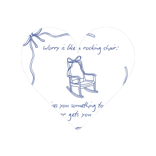 Worry is like a rocking chair - Magnet by Ms Doodle