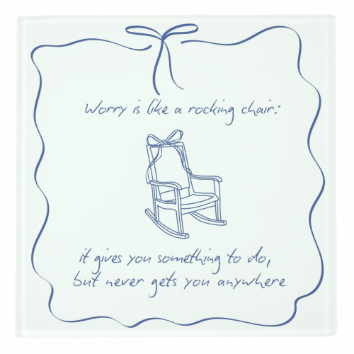 Worry is like a rocking chair - personalised beer coaster by Ms Doodle