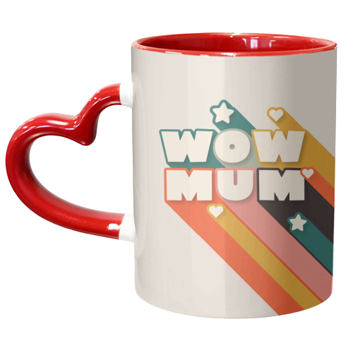 WOW MUM - unique mug by Ania Wieclaw