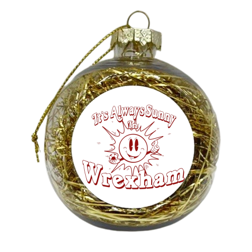 WREXHAM FOOTBALL CLUB ALWAYS SUNNY - xmas bauble by Wallace Elizabeth