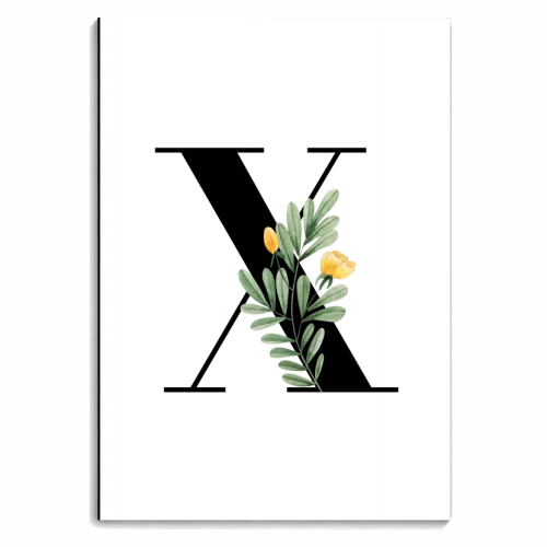 X Floral Letter Initial - personalised A4, A5, A6 notebook by Toni Scott