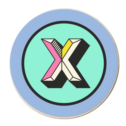 X - Personalised Typography Giftware - personalised beer coaster by AbiGoLucky