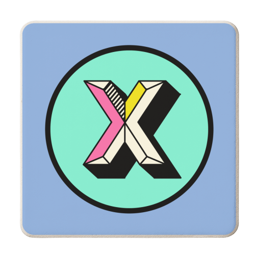 X - Personalised Typography Giftware - personalised beer coaster by AbiGoLucky