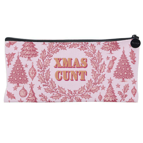 XMAS CUNT - flat pencil case by Lilly Rose