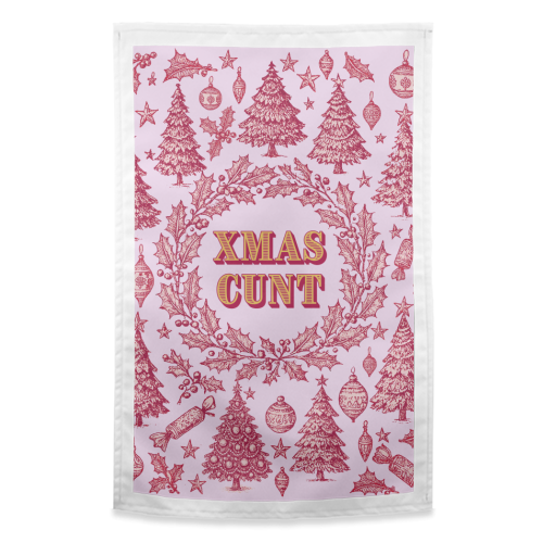 XMAS CUNT - funny tea towel by Lilly Rose