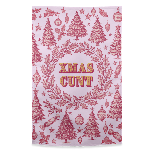 XMAS CUNT - funny tea towel by Lilly Rose