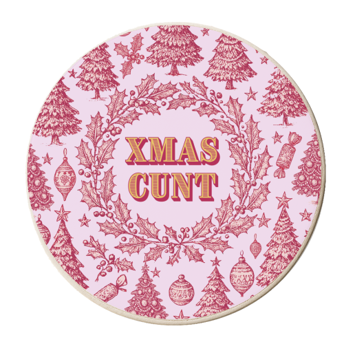 XMAS CUNT - personalised beer coaster by Lilly Rose