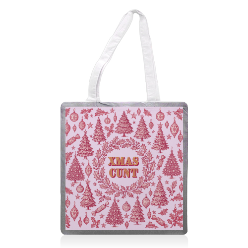 XMAS CUNT - printed canvas tote bag by Lilly Rose