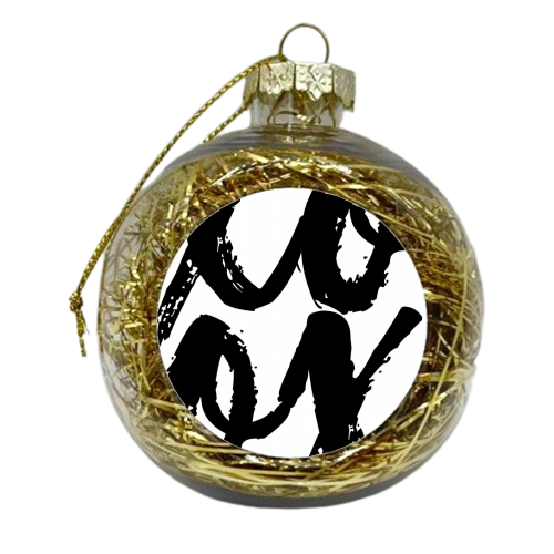 XOXO Bold Script - xmas bauble by Toni Scott