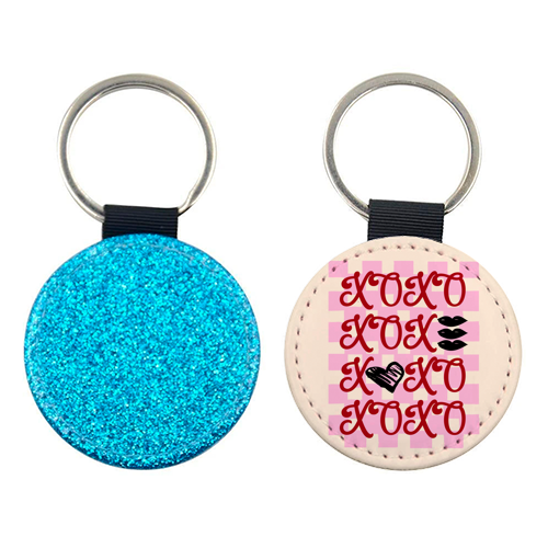 XOXO Preppy Valentine Illustration - keyring by EZbie