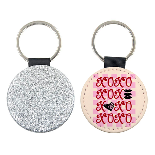 XOXO Preppy Valentine Illustration - keyring by EZbie