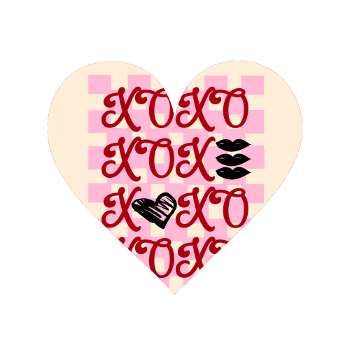 XOXO Preppy Valentine Illustration - Magnet by EZbie