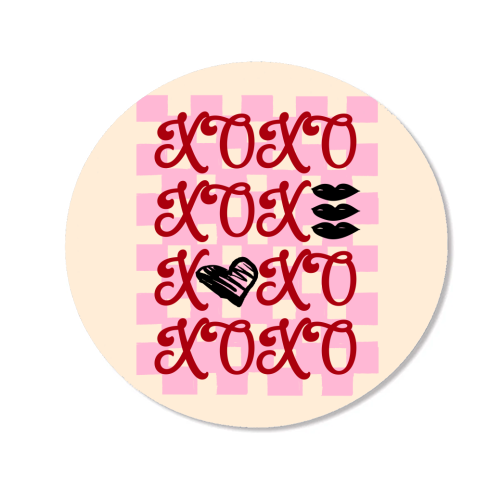 XOXO Preppy Valentine Illustration - Magnet by EZbie