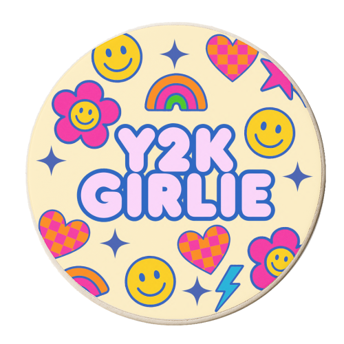 Y2K Girlie - personalised beer coaster by Eloise