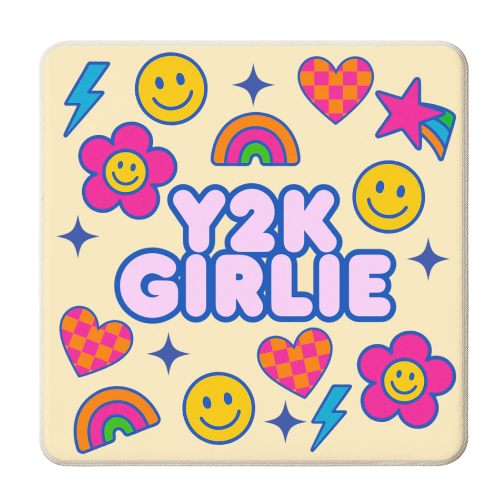 Y2K Girlie - personalised beer coaster by Eloise