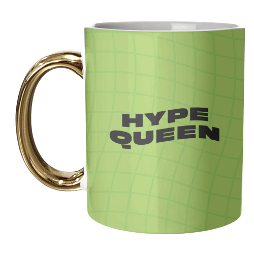 y2k Slogan Hype Queen - unique mug by AbiGoLucky