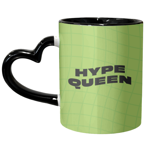 y2k Slogan Hype Queen - unique mug by AbiGoLucky