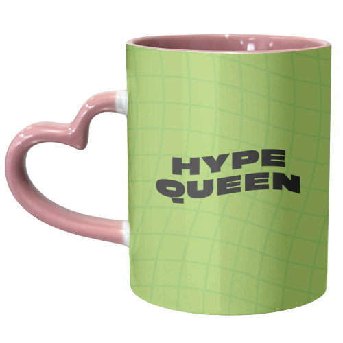 y2k Slogan Hype Queen - unique mug by AbiGoLucky