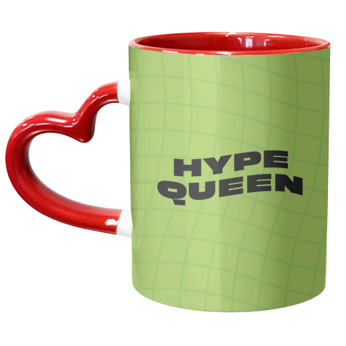 y2k Slogan Hype Queen - unique mug by AbiGoLucky