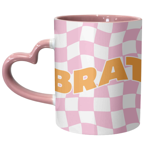 Y2K Wavy Brat Design - unique mug by AbiGoLucky