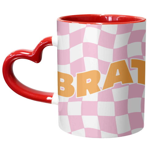 Y2K Wavy Brat Design - unique mug by AbiGoLucky