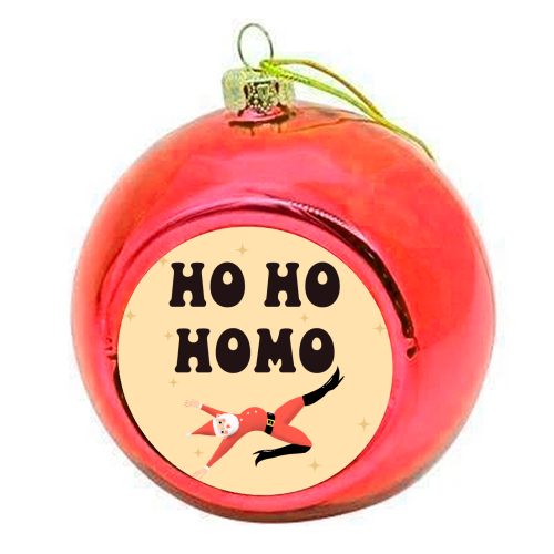 Yassified Santa - colourful christmas bauble by The Queer Store