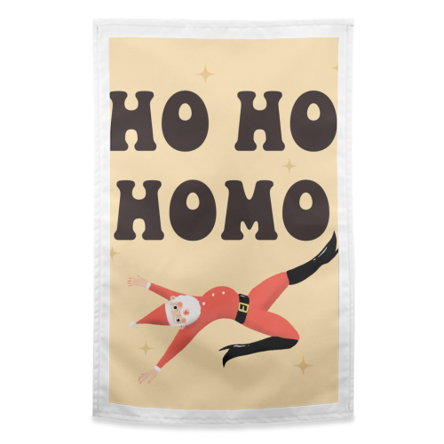 Yassified Santa - funny tea towel by The Queer Store