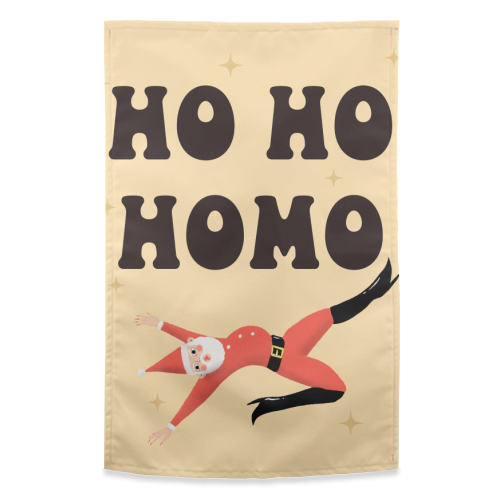 Yassified Santa - funny tea towel by The Queer Store