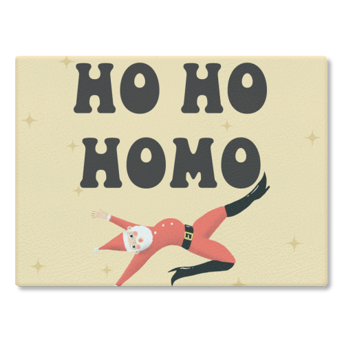 Yassified Santa - glass chopping board by The Queer Store