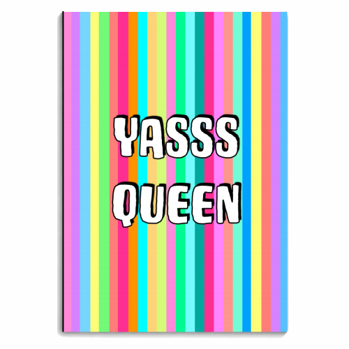 Yasss Queen - personalised A4, A5, A6 notebook by Adam Regester