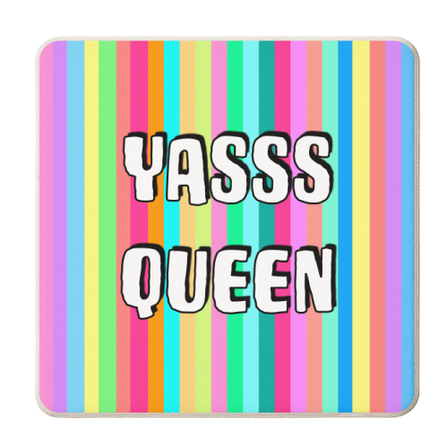 Yasss Queen - personalised beer coaster by Adam Regester