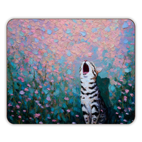 Yawning kitty - designer placemat by DejaReve
