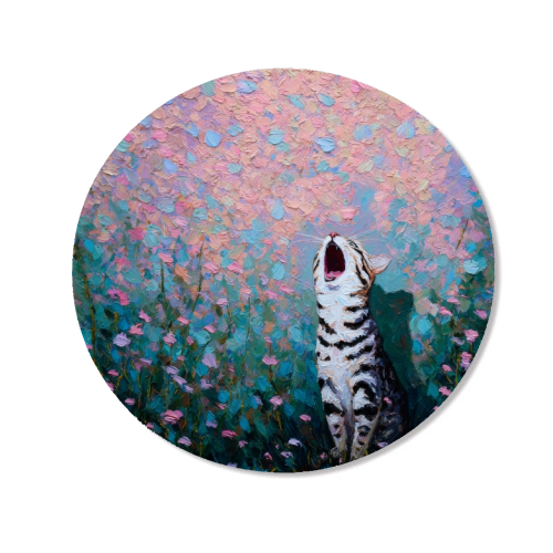 Yawning kitty - Magnet by DejaReve