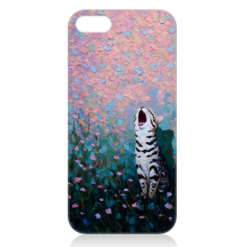 Yawning kitty - unique phone case by DejaReve