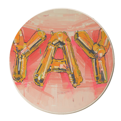 'YAY' - personalised beer coaster by Laura Selevos