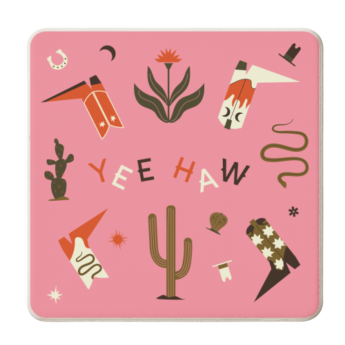 Yee Haw - personalised beer coaster by Tea Filipi