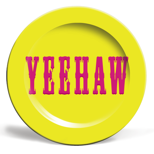 YEEHAW - ceramic dinner plate by Dominique Benedict