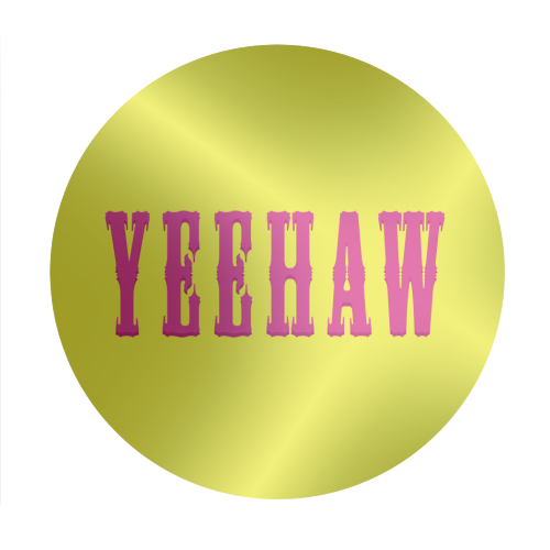 YEEHAW - Circle Sticker by Dominique Benedict