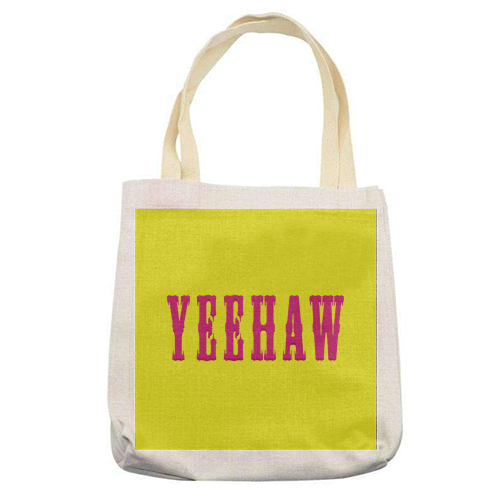 YEEHAW - printed canvas tote bag by Dominique Benedict