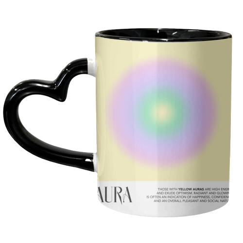 yellow aura poster - unique mug by Move Studio