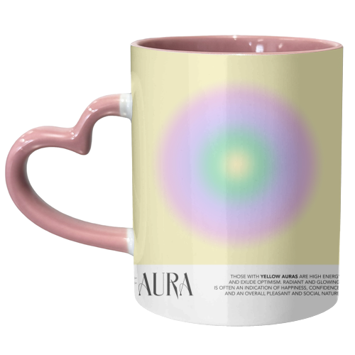 yellow aura poster - unique mug by Move Studio