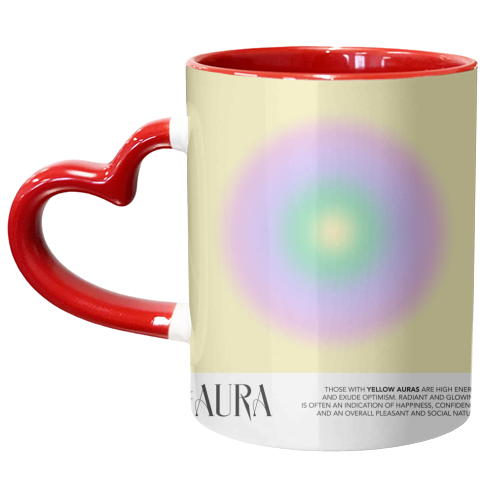 yellow aura poster - unique mug by Move Studio