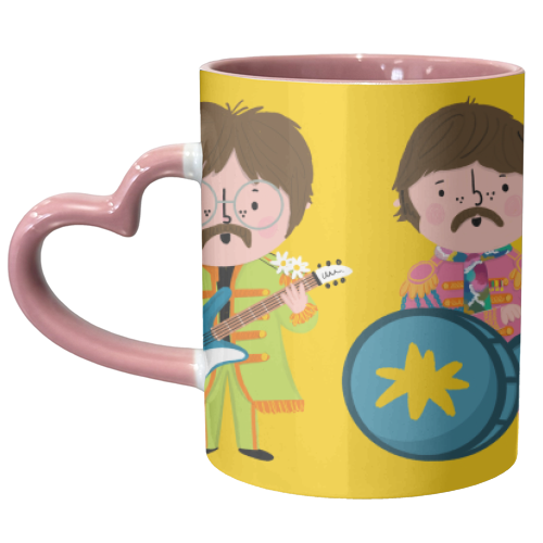 YELLOW BEATLES - unique mug by Nichola Cowdery