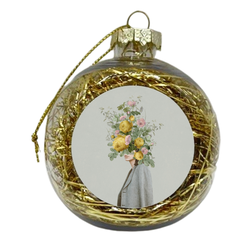 Yellow bouquet - xmas bauble by Frida Floral Studio