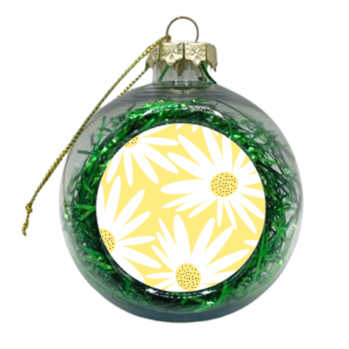 Yellow Flower Glam #2 #floral #decor #art - xmas bauble by Anita Bella Jantz