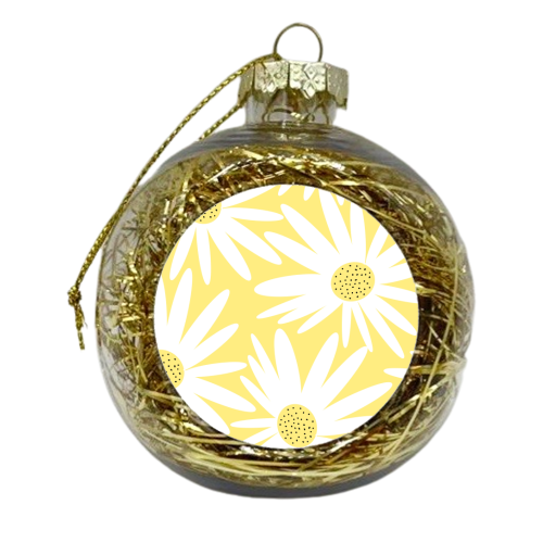 Yellow Flower Glam #2 #floral #decor #art - xmas bauble by Anita Bella Jantz