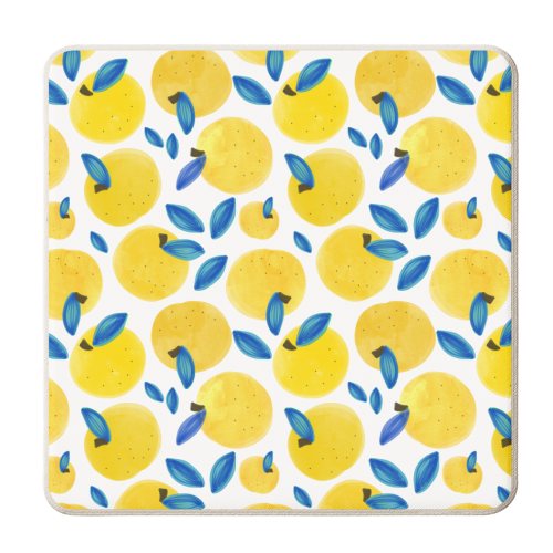 Yellow Fruit - personalised beer coaster by Uma Prabhakar Gokhale
